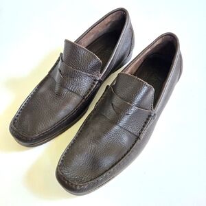 Sandrino by Sandro Moscoloni Slip On Loafers Shoes Dark Brown leather sz 9.5